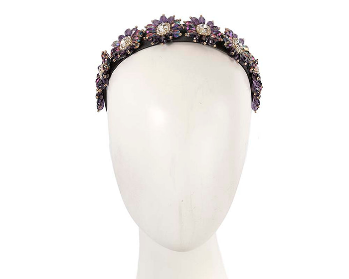 Purple crystal headband by Cupids Millinery - Hats From OZ