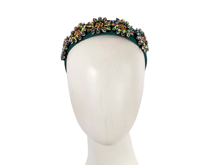 Teal Green crystal headband by Cupids Millinery - Hats From OZ