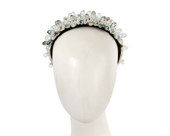 Aqua crystal headband by Cupids Millinery - Hats From OZ
