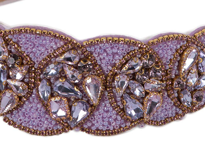 Lilac crystal headband by Cupids Millinery - Hats From OZ