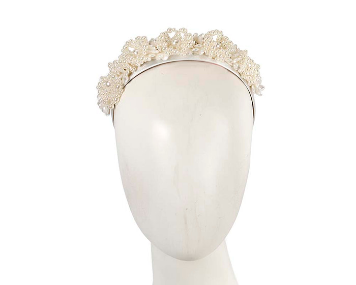 White pearl headband by Cupids Millinery - Hats From OZ