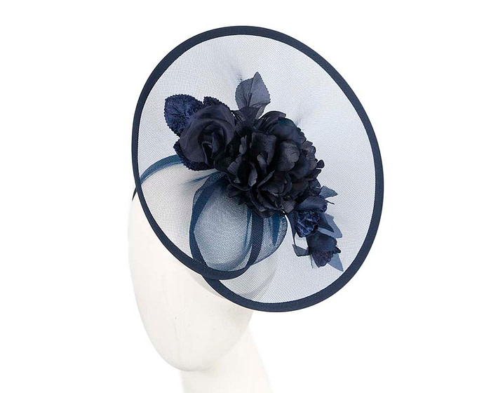 Navy fascinator by Max Alexander - Hats From OZ