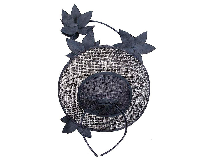 Bespoke navy and white fascinator - Hats From OZ