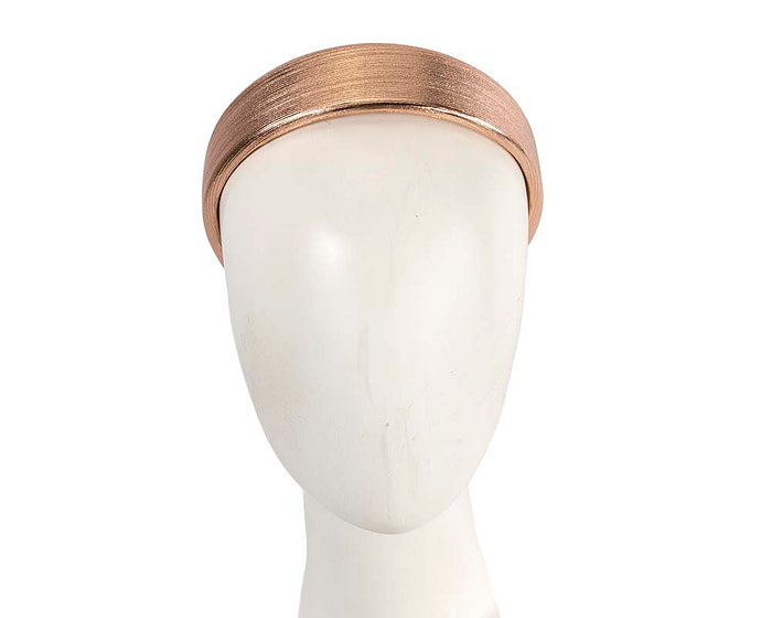 Leather rose gold leather fascinator headband - Hats From OZ