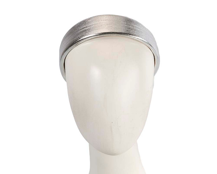 Leather silver leather fascinator headband - Hats From OZ