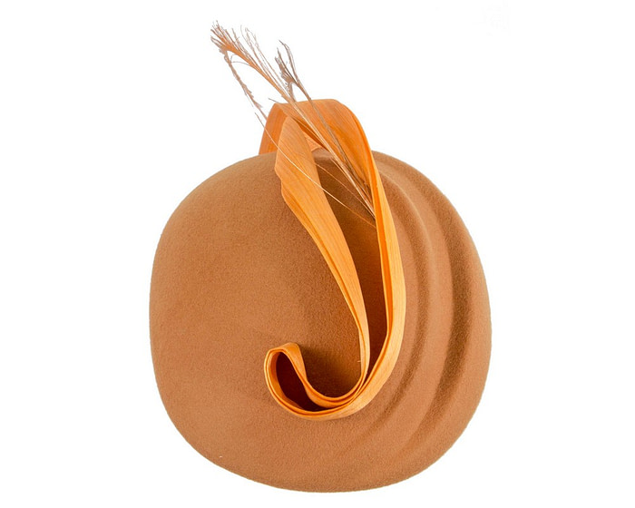 Rust winter felt beret by Fillies Collection - Hats From OZ