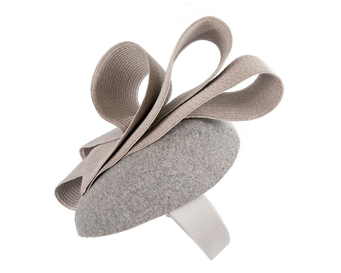 Silver pillbox winter fascinator by Fillies Collection - Hats From OZ
