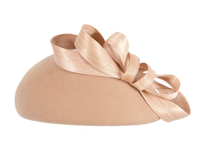 Stylish beige felt beret hat by Fillies Collection - Hats From OZ