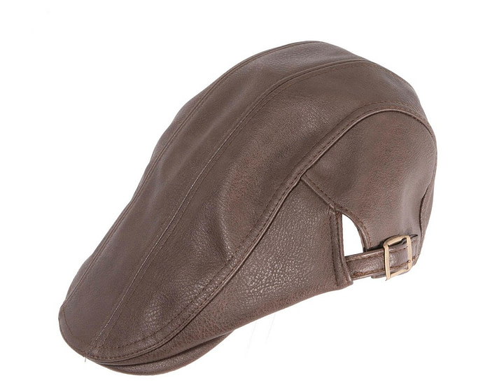 Brown leather flat cap by Max Alexander - Hats From OZ