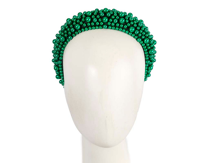Teal green pearl fascinator headband by Cupids Millinery - Hats From OZ