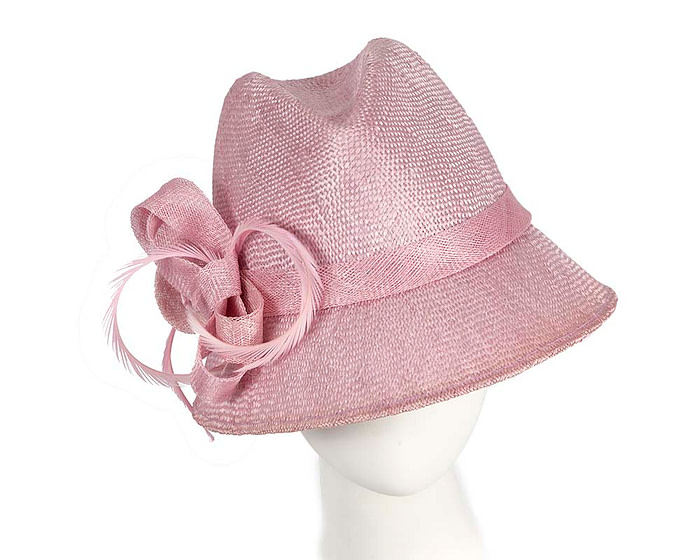 Lilac straw fedora hat by Cupids Millinery - Hats From OZ
