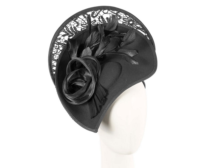 Bespoke black winter fascinator by Fillies Collection - Hats From OZ