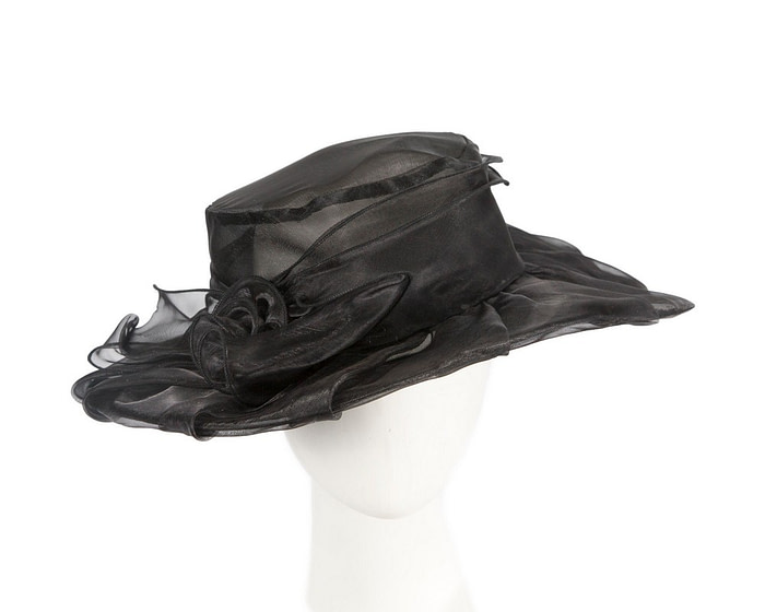 Black Organza Racing Hat - Hats From OZ