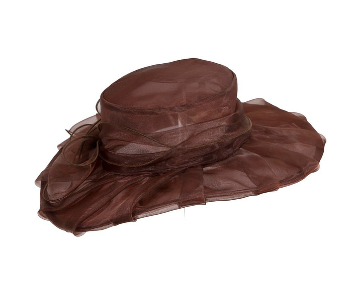 Chocolate Organza Racing Hat - Hats From OZ