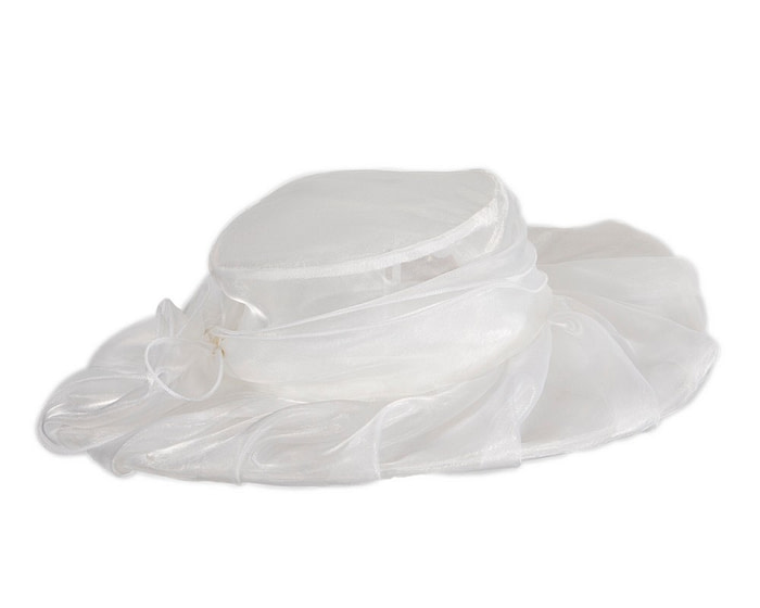 White Organza Racing Hat - Hats From OZ