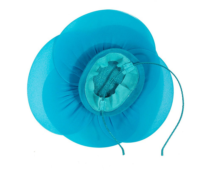 Large blue flower fascinator - Hats From OZ