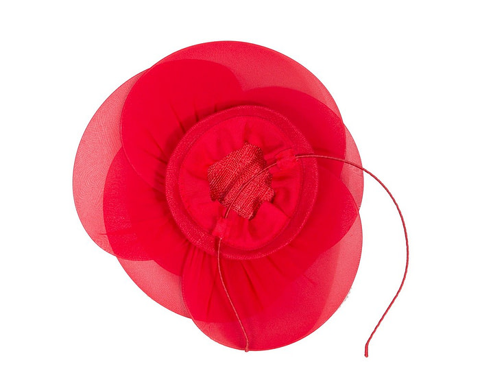 Large red flower fascinator - Hats From OZ