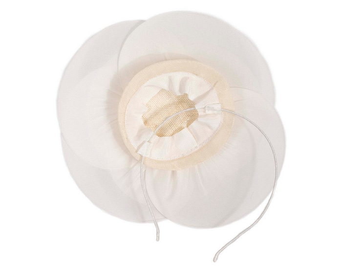 Large white flower fascinator - Hats From OZ