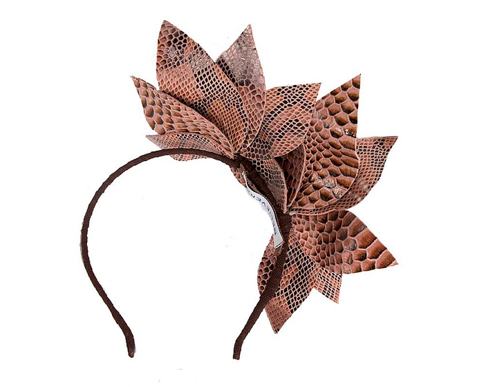 Leather flower headband by BELEIVERA - Hats From OZ