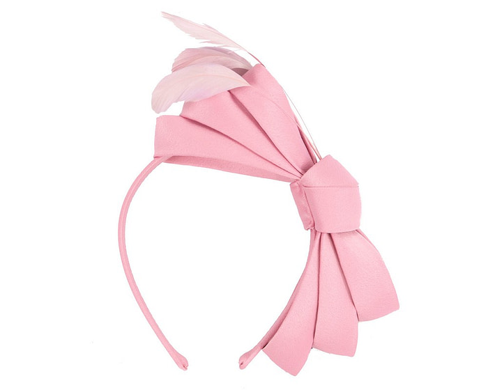Pink bow racing fascinator by Max Alexander - Hats From OZ