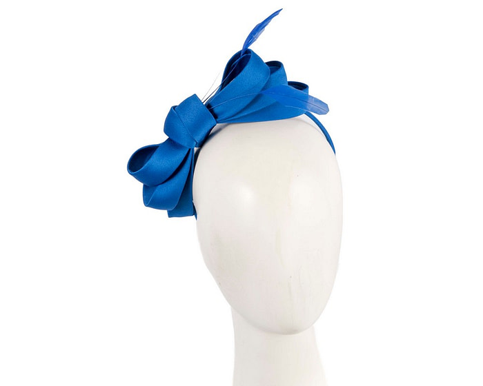 Royal blue bow racing fascinator by Max Alexander - Hats From OZ