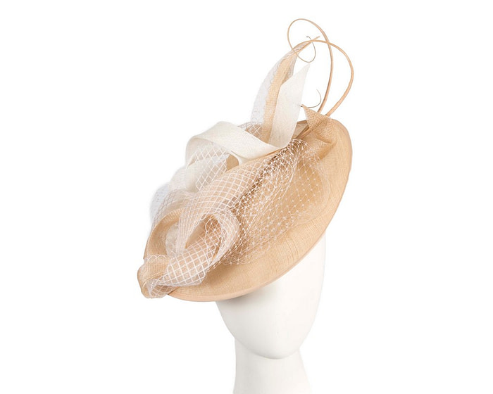Large nude plate fascinator by Max Alexander - Hats From OZ
