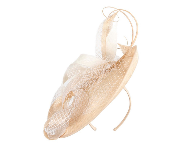 Large nude plate fascinator by Max Alexander - Hats From OZ