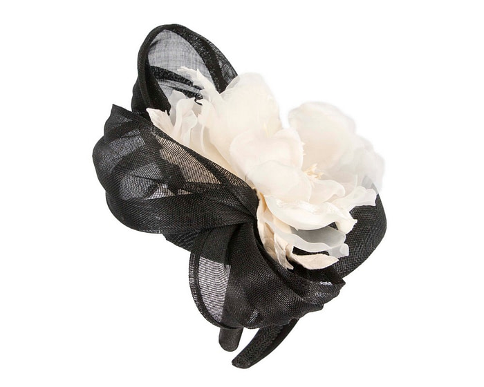 Astonishing black & cream pillbox racing fascinator by Fillies Collection - Hats From OZ