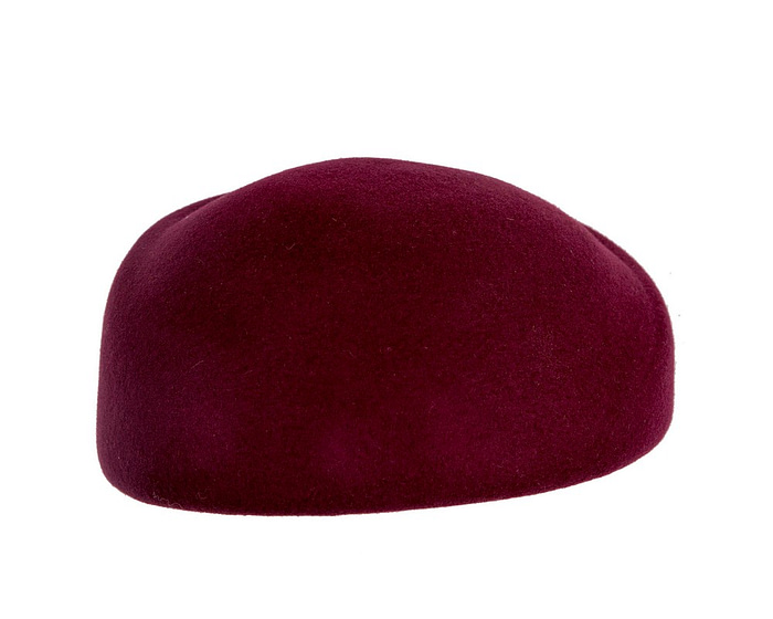 Designers burgundy wine felt ladies winter hat - Hats From OZ