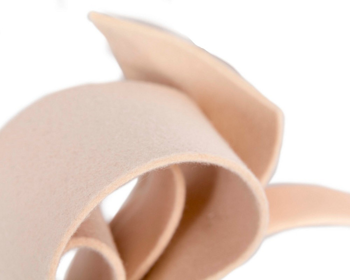 Nude felt bow fascinator by Max Alexander - Hats From OZ