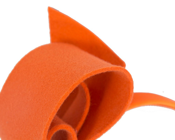 Orange felt bow fascinator by Max Alexander - Hats From OZ