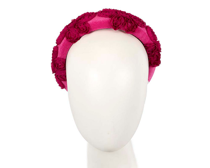 Exclusive fuchsia headband fascinator by Cupids Millinery - Hats From OZ
