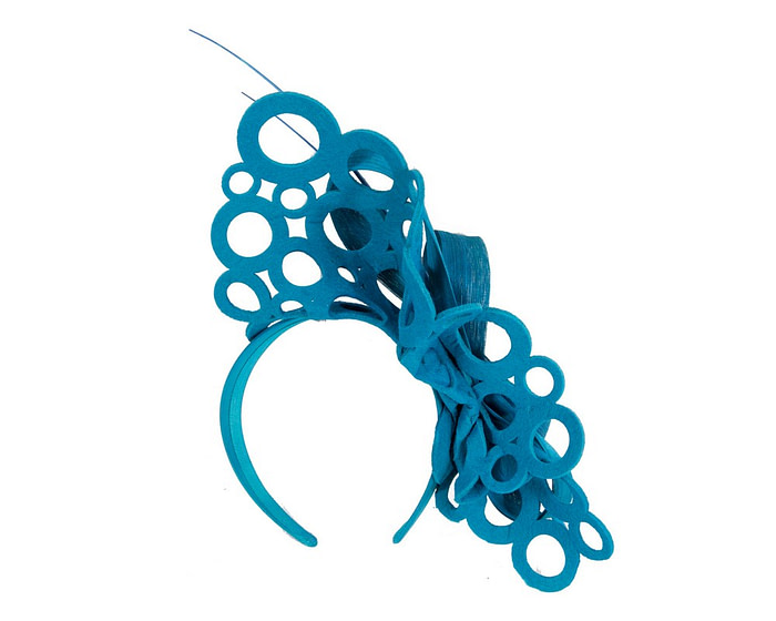 Blue sculptured fascinator for racing - Hats From OZ