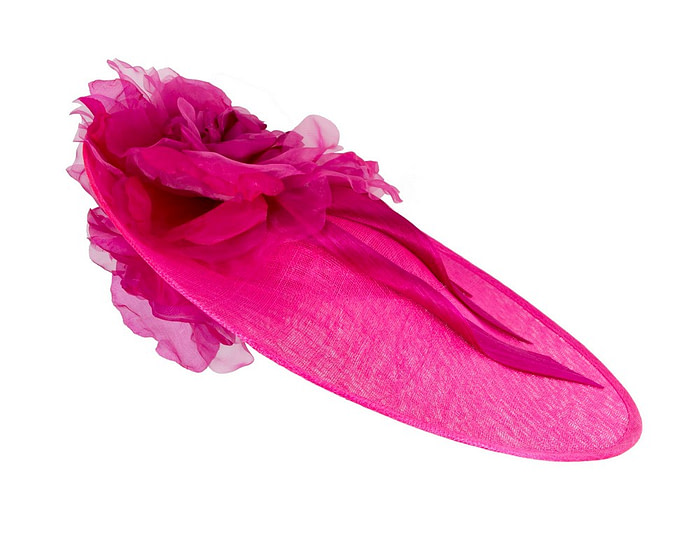 Large fuchsia plate racing fascinator by Fillies Collection - Hats From OZ