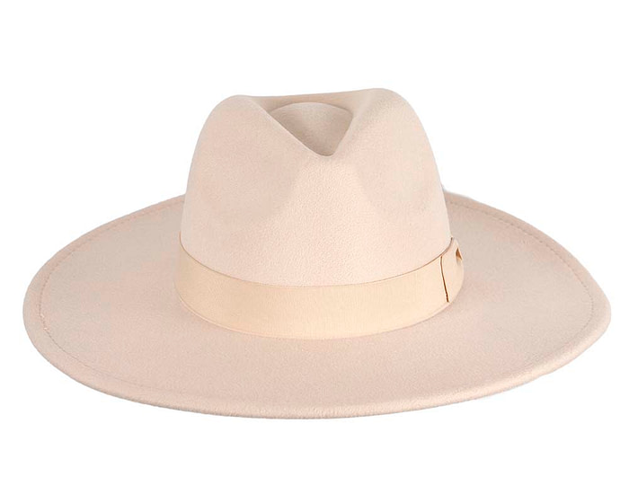 Beige wide brim fedora hat - Hats From OZ