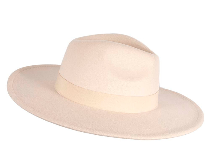 Beige wide brim fedora hat - Hats From OZ