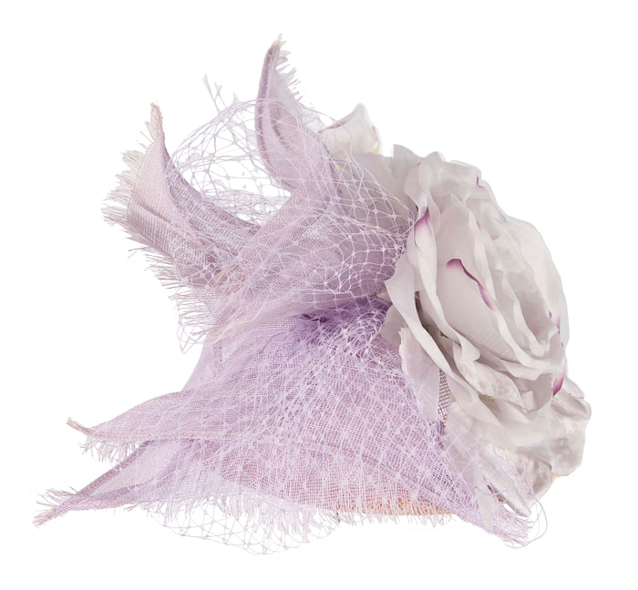 Elegant Floral Fascinator with Delicate Lilac Accents - Hats From OZ