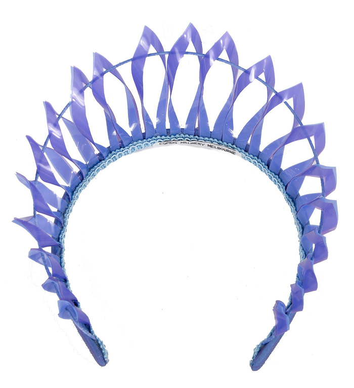 Exclusive blue crown fascinator - Image 4