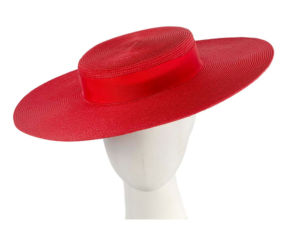 Wide brim red boater hat Online in Australia Hats From OZ