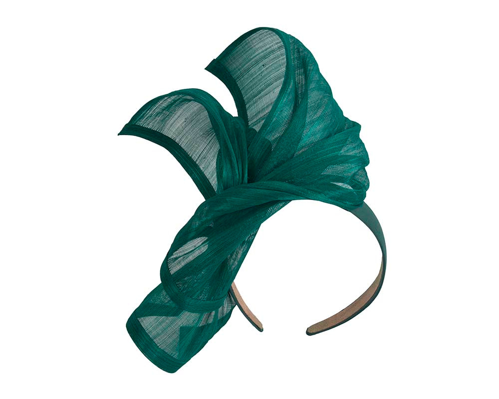 Bespoke teal silk abaca racing fascinator by Fillies Collection Online ...
