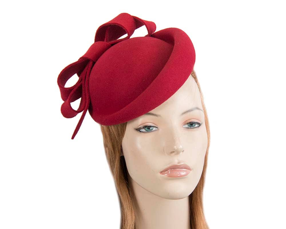 red felt fascinator