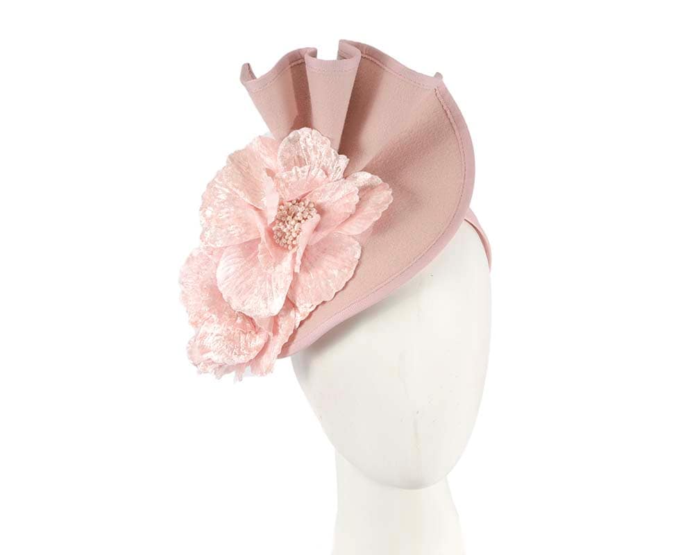 Large blush felt flower fascinator Online in Australia Hats From OZ