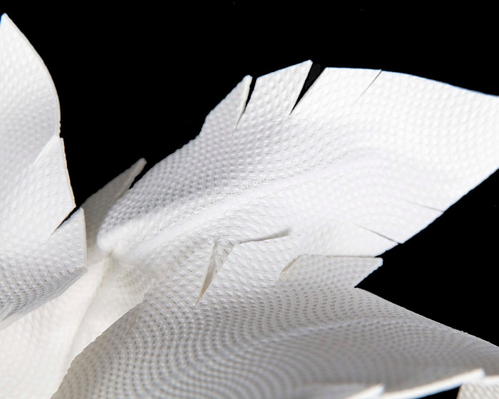 Bespoke white fascinator by BELIEVERA - Image 3