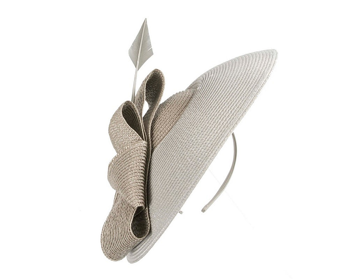 Silver "saucer" fascinator hat by Max Alexander - Image 2