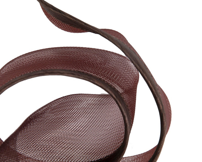 Sculptured chocolate racing fascinator by Fillies Collection - Image 3