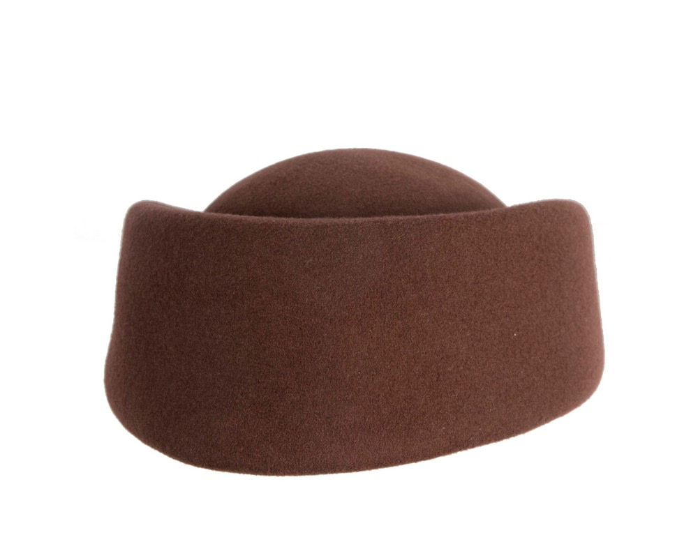 Classic Stewardess Brown Felt Pillbox Hat by Max Alexander - Hats From OZ Classic Stewardess Brown Felt Pillbox Hat by Max Alexander - Image 6
