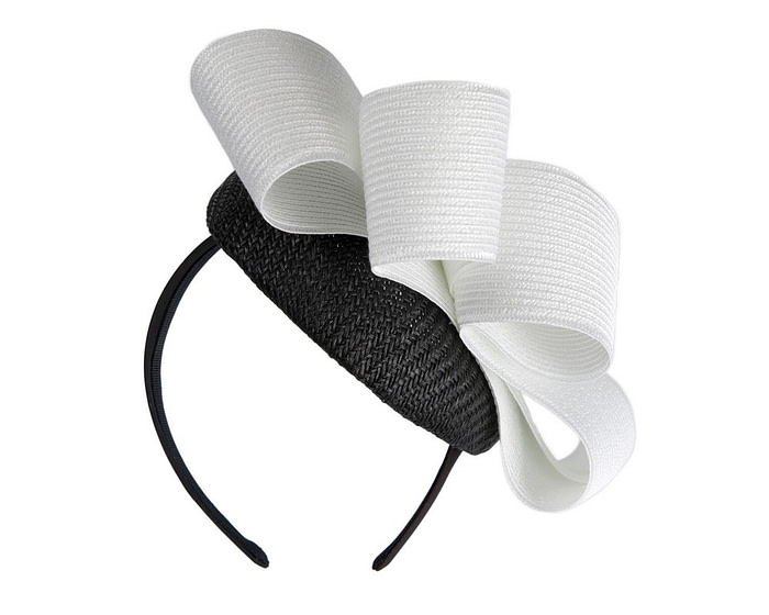Black & White pillbox fascinator by Fillies Collection - Image 6