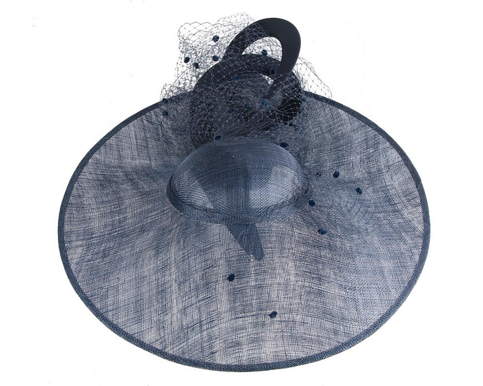 Large navy racing fascinator hat by Fillies Collection - Image 5