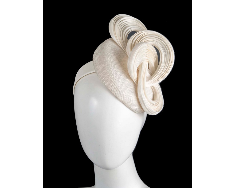 Exclusive cream pillbox fascinator by Fillies Collection - Hats From OZ