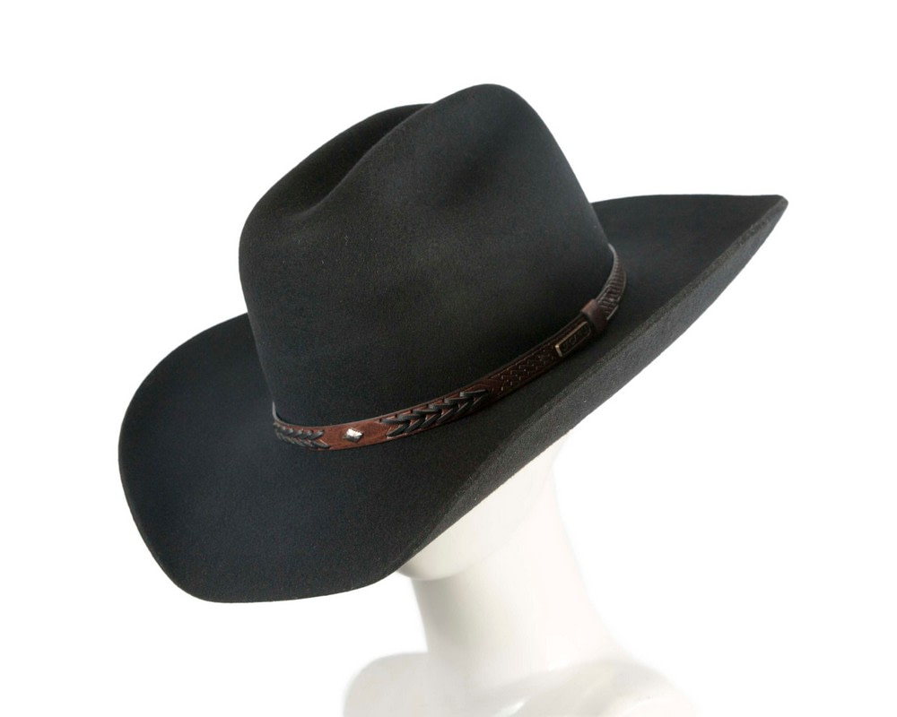 Classic Black Cowboy Hat – Timeless Western Elegance - Hats From OZ